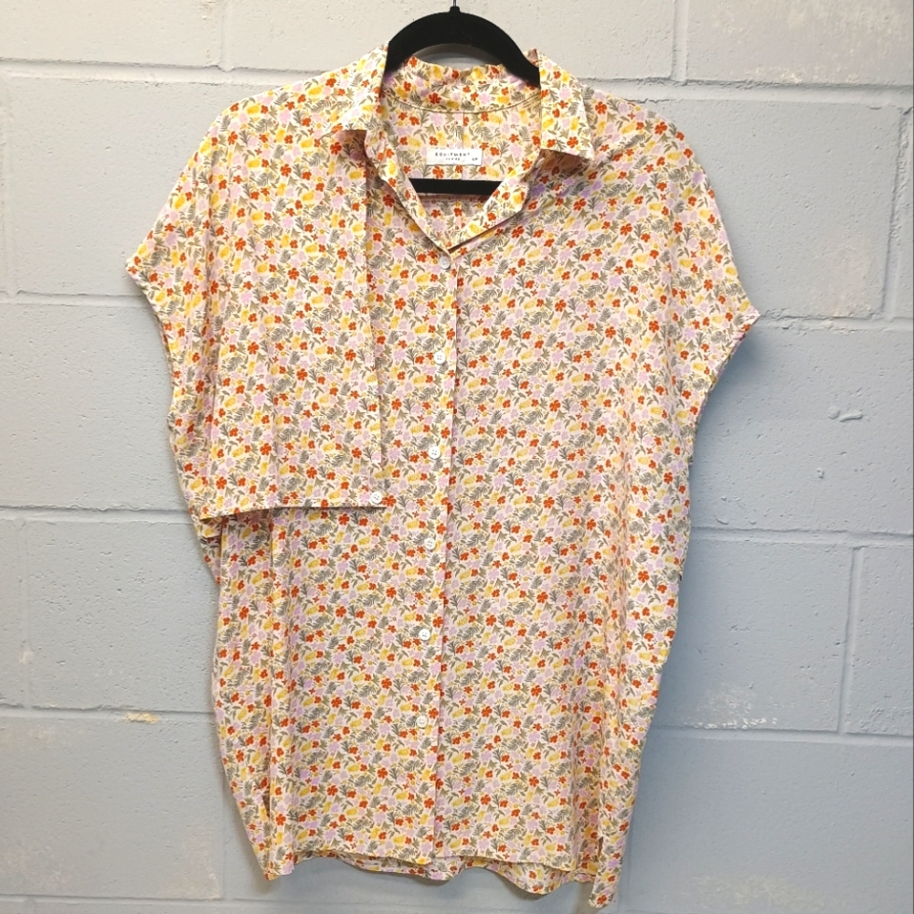 Equipment Silk Tunic Top, Size Small